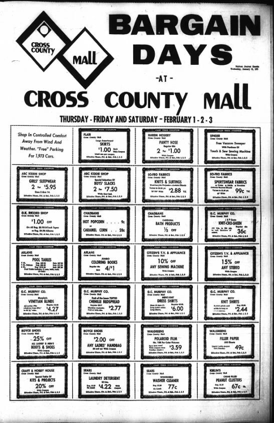 Bargain Days at Cross County Mall